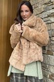Finnick Luxury Faux Fur Waterfall Jacket Soft Tan /50=